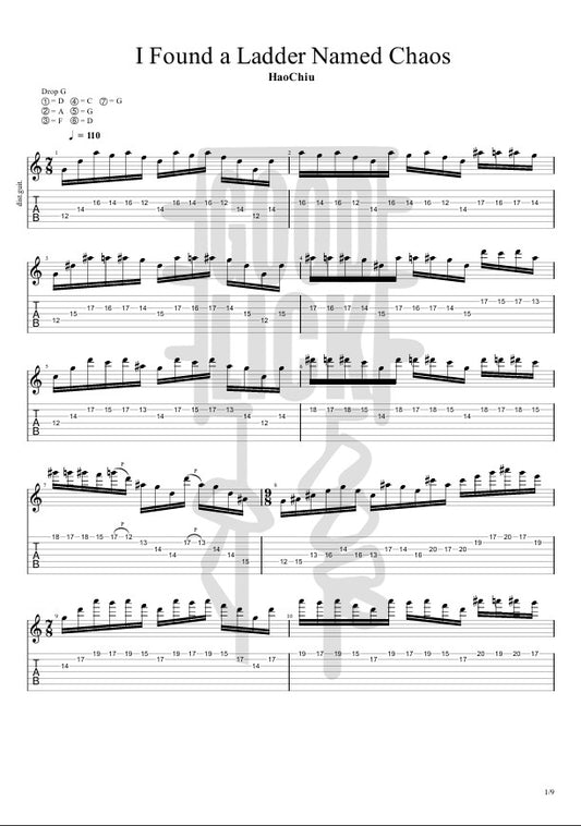 I Found a Ladder Named Chaos 吉他譜